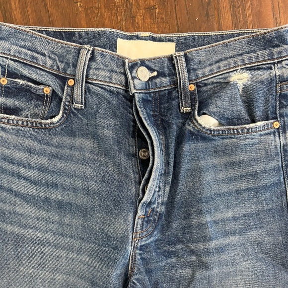 MOTHER High Rise Blue Jeans - Picture 3 of 7
